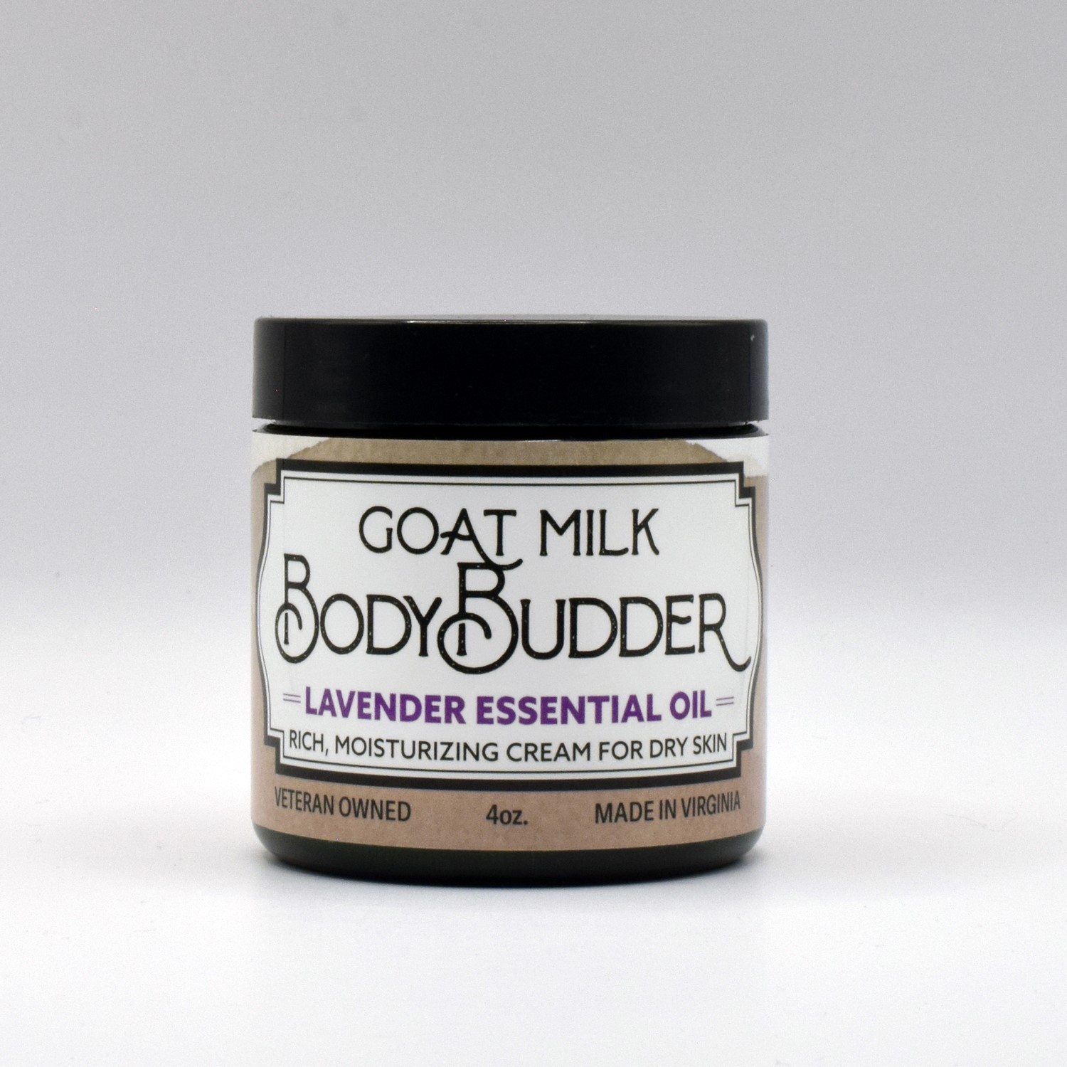 Lavender Essential Oil, 4oz Body Budder 4BBLA